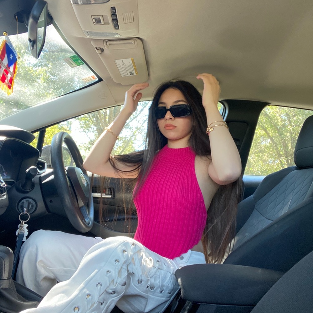 SHEIN Pink Sleeveless Top